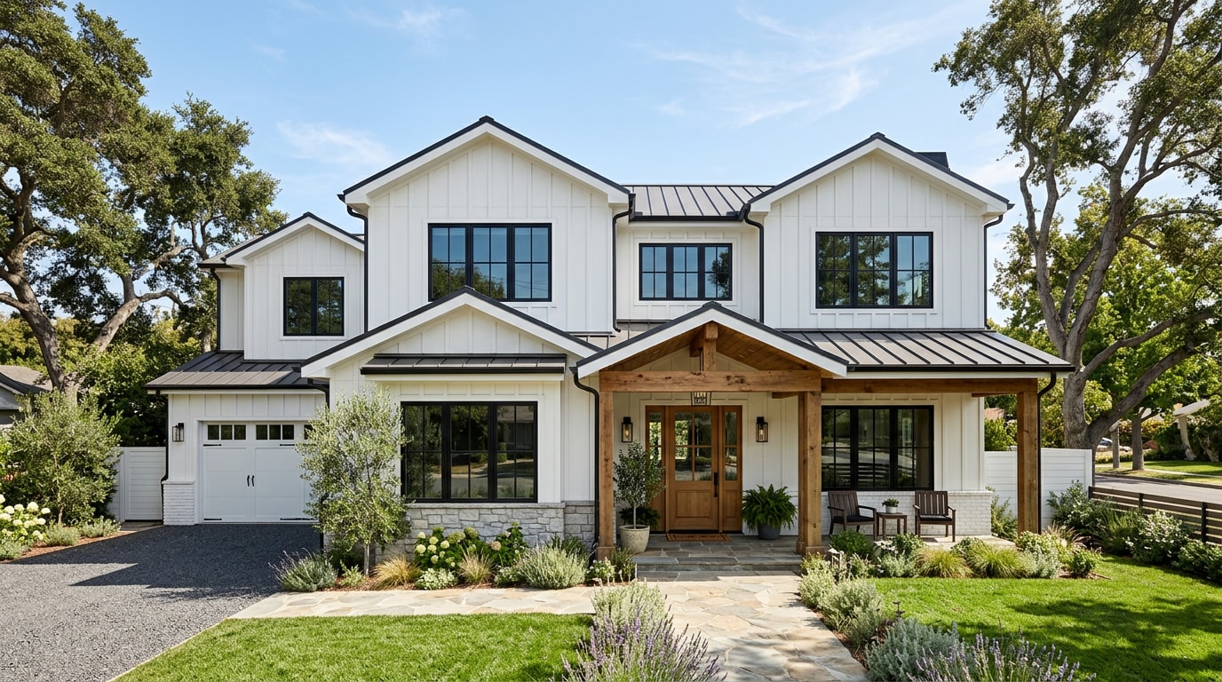 Newly built custom house exterior in Los Angeles County Newly built custom house exterior in Los Angeles County