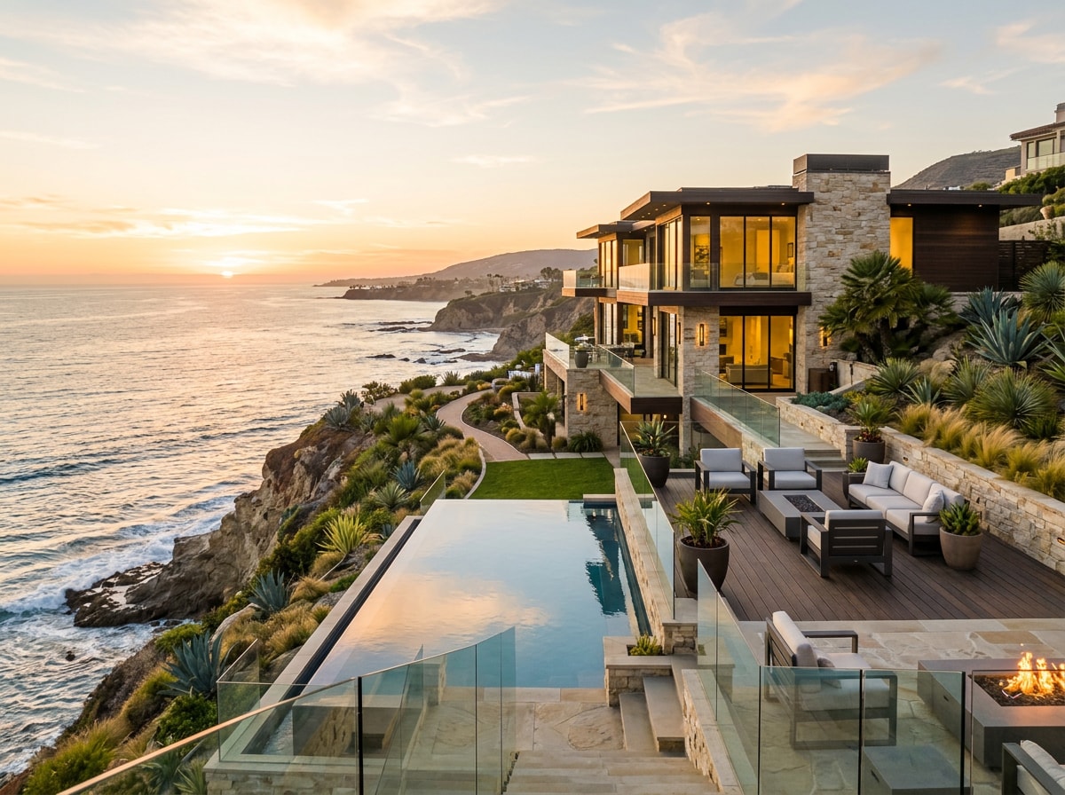 Coastal luxury estate home near the Orange County shoreline